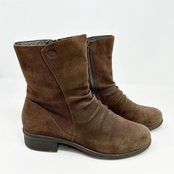 Bogs Brown Waterproof Leather Mid-Calf Boots Size 8 Fall Winter Casual - Picture 1 of 15
